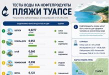 Чёрное море у побережья Краснодарского края: нефтяной след в воде